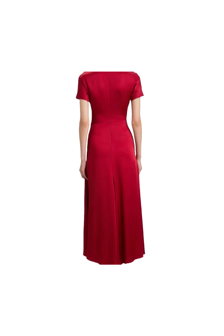 VICTORIA BECKHAM Gathered detail t-shirt satin midi dress - Enny